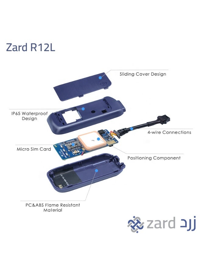 4G Fleet & Asset GPS Tracker | Remote Fuel Cut-off | Smart Alarm | ZARD R12L - Image 3